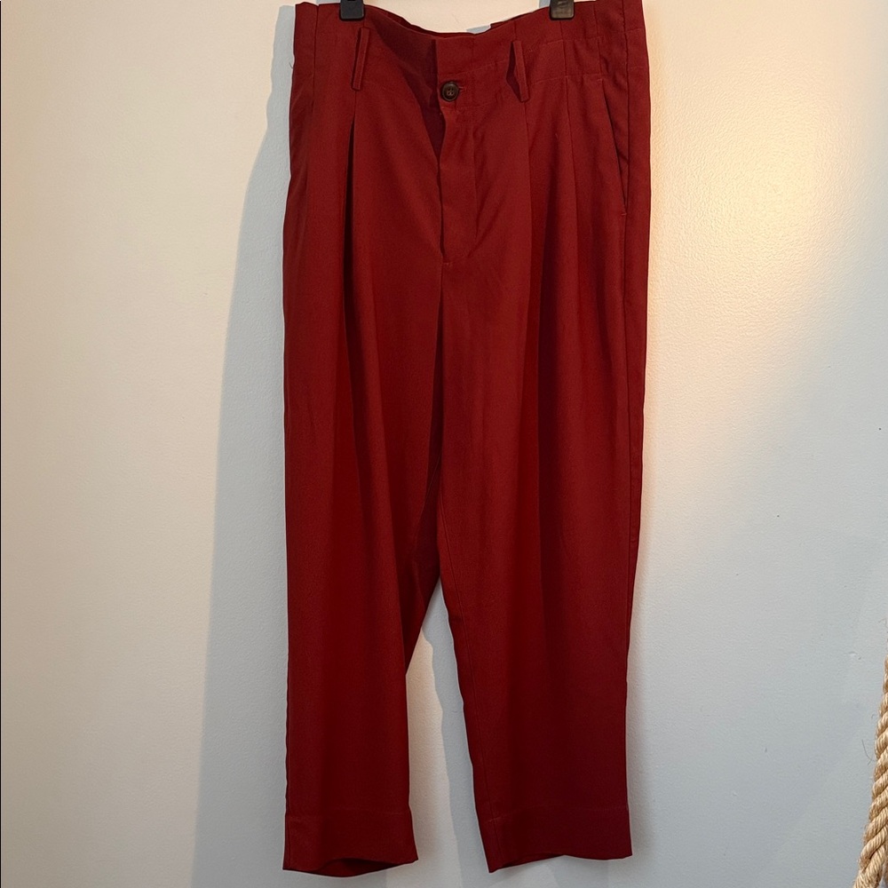 Madewell Women's Red Wide Leg Pants
